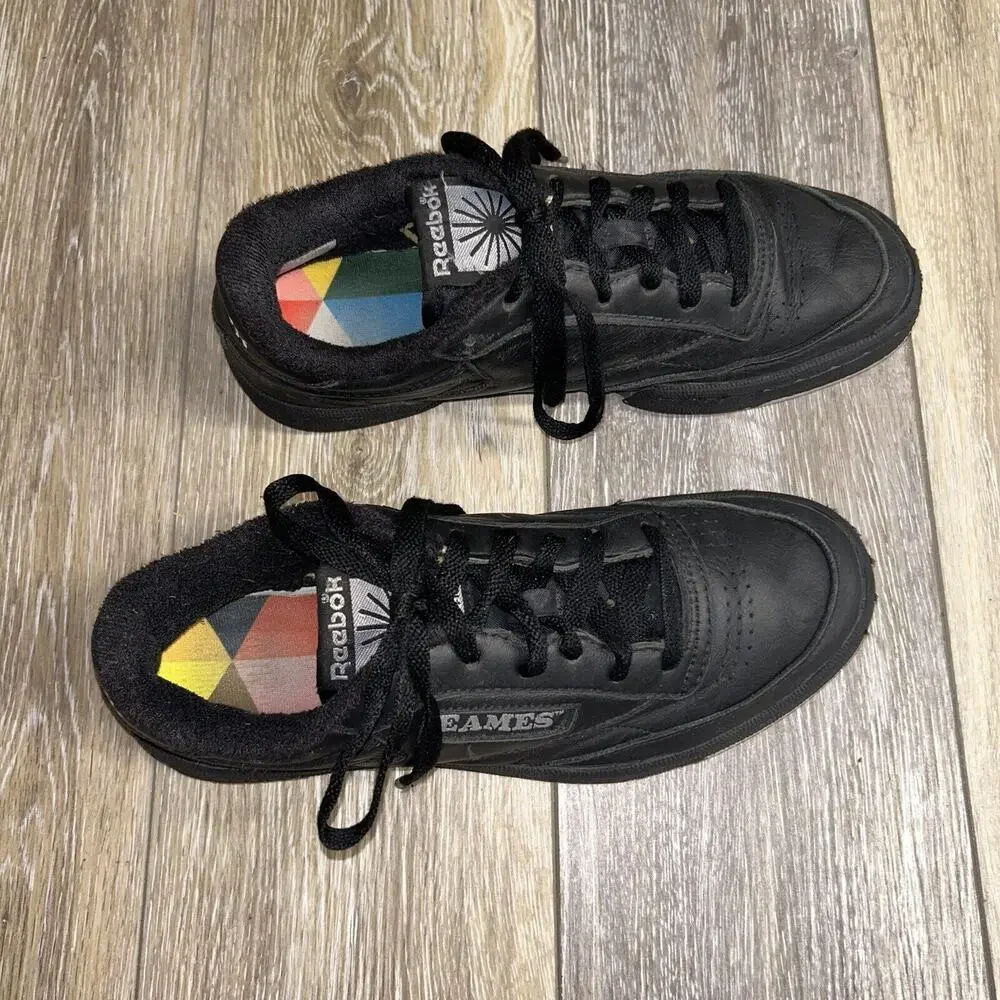 Reebok Club C 85 x Eames House Black GY1067 Men’s US Size 7 Sneaker Shoes